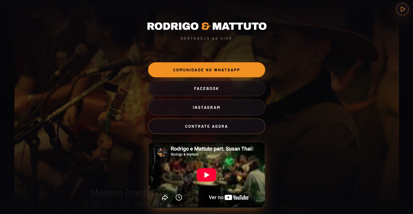 Projeto desenvolvido para Rodrigo & Mattuto